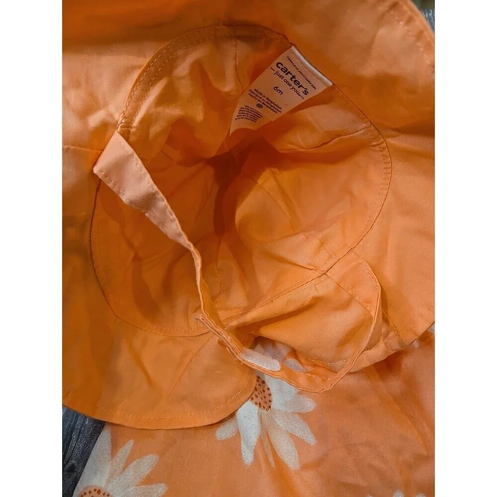 Carters 6 Month Sundress With Sun Bonnet NWOT Salmon/Coral Color (184)
